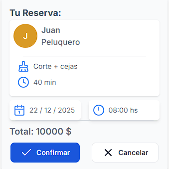 Datos del turno